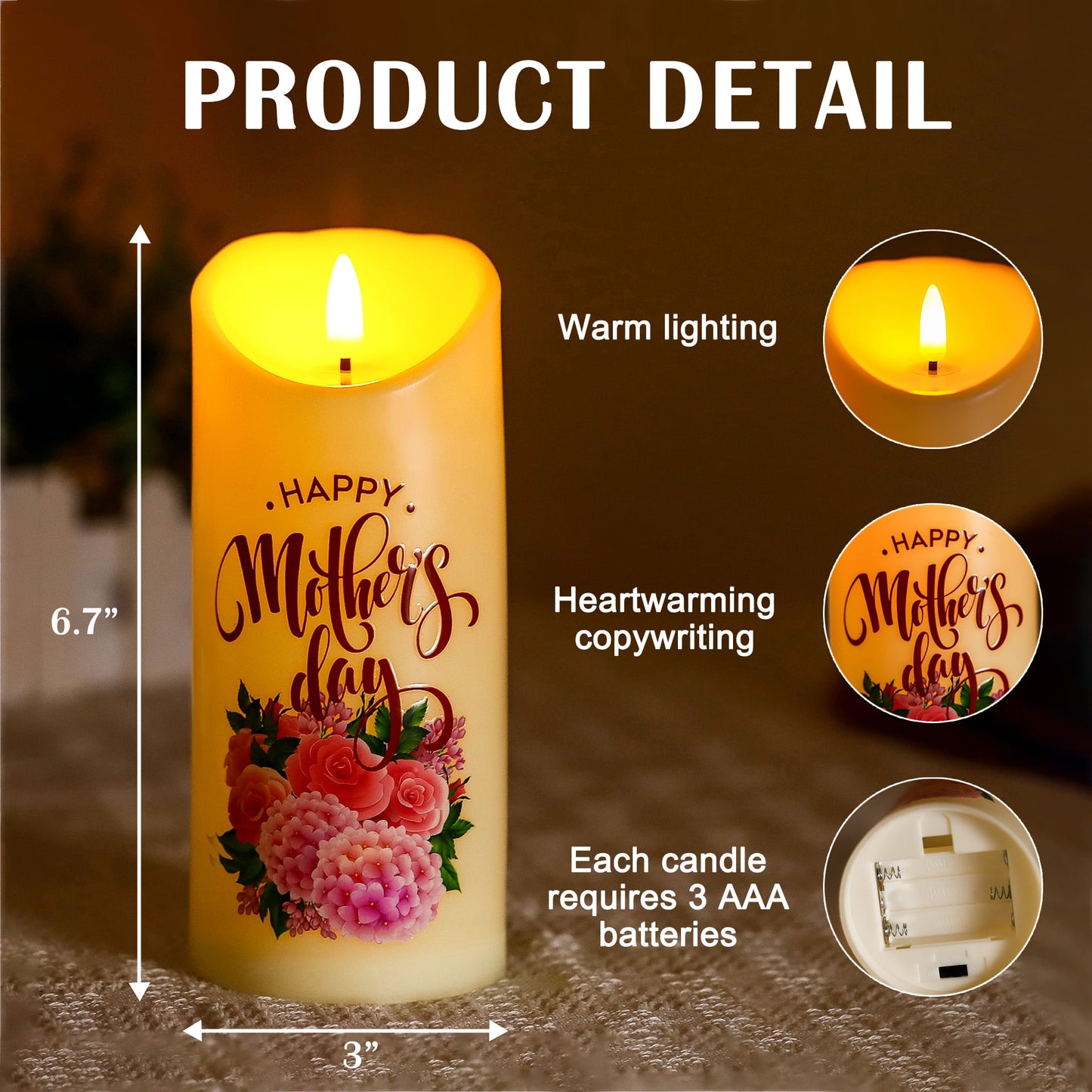 LED Candle "A Guiding Light" Mother's Day Gift