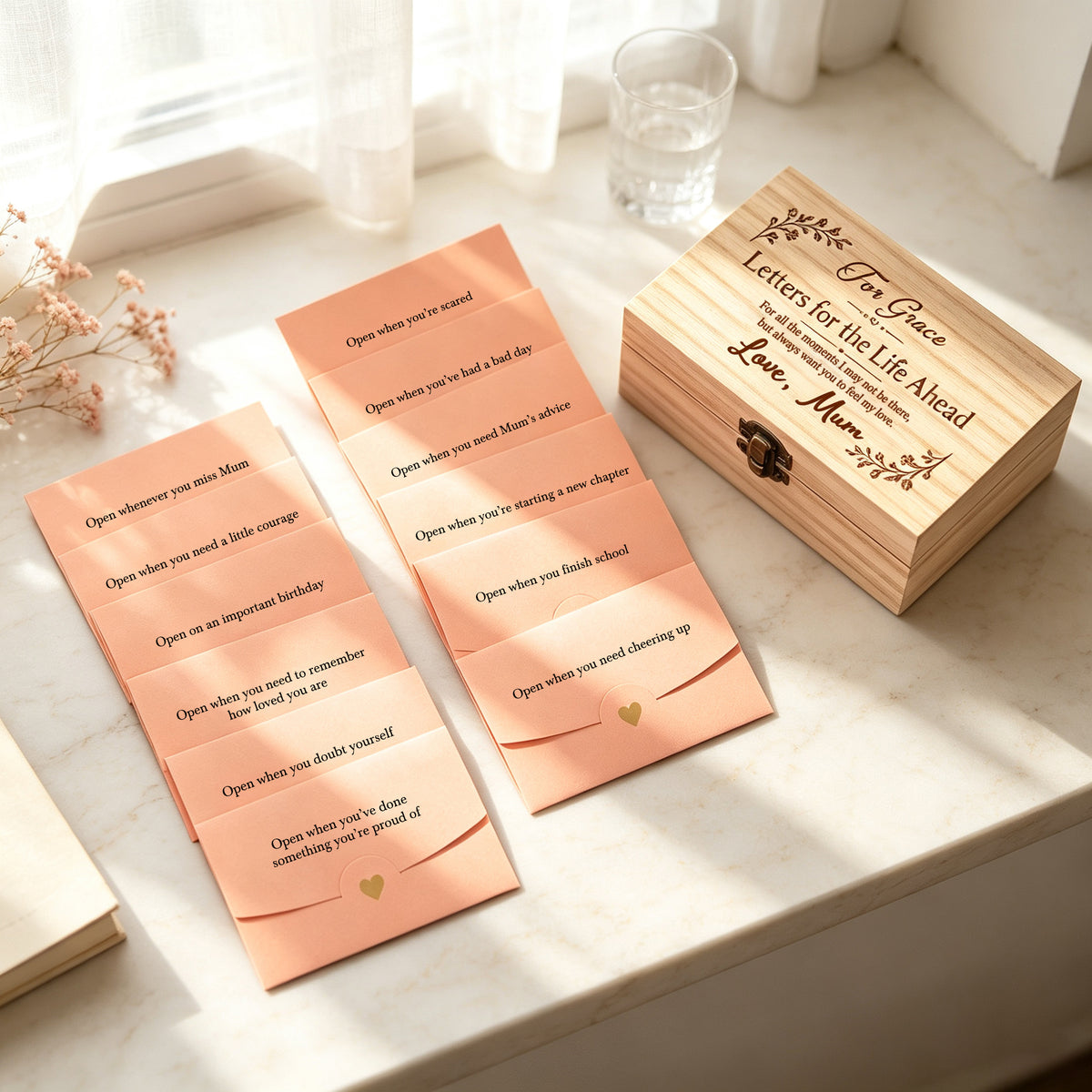 Personalised “Letters for the Life Ahead” Keepsake Box for Daughter