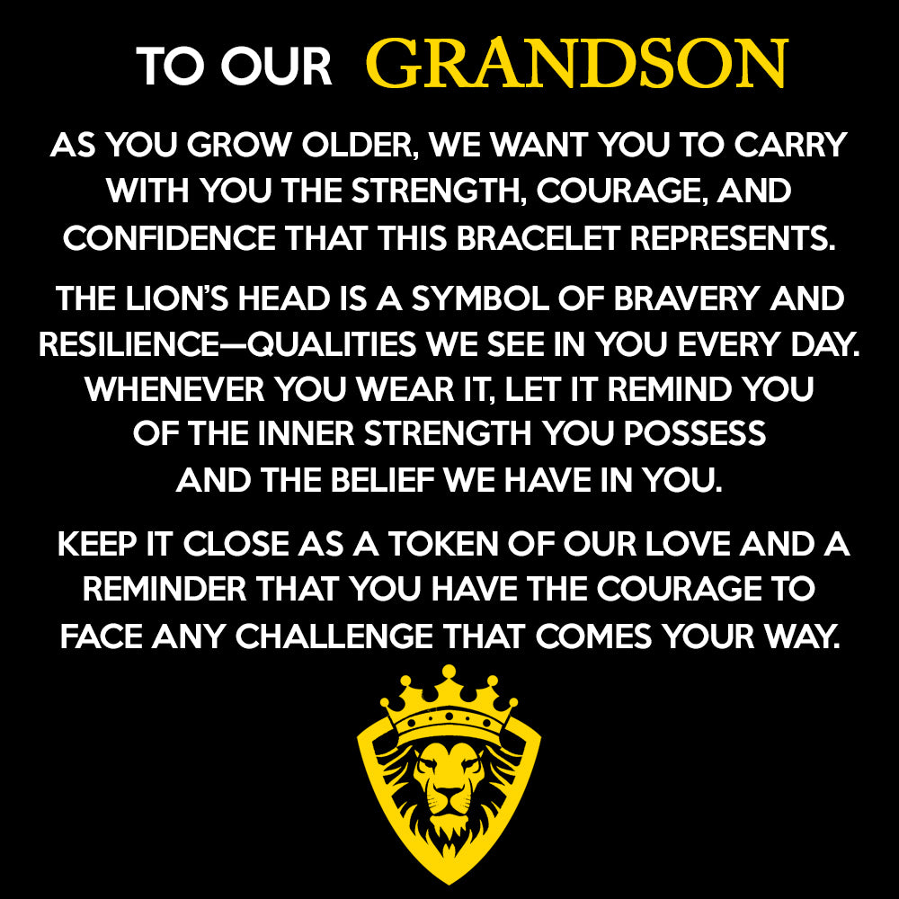 "Lion's Heart" Grandson Bracelet Gift Set