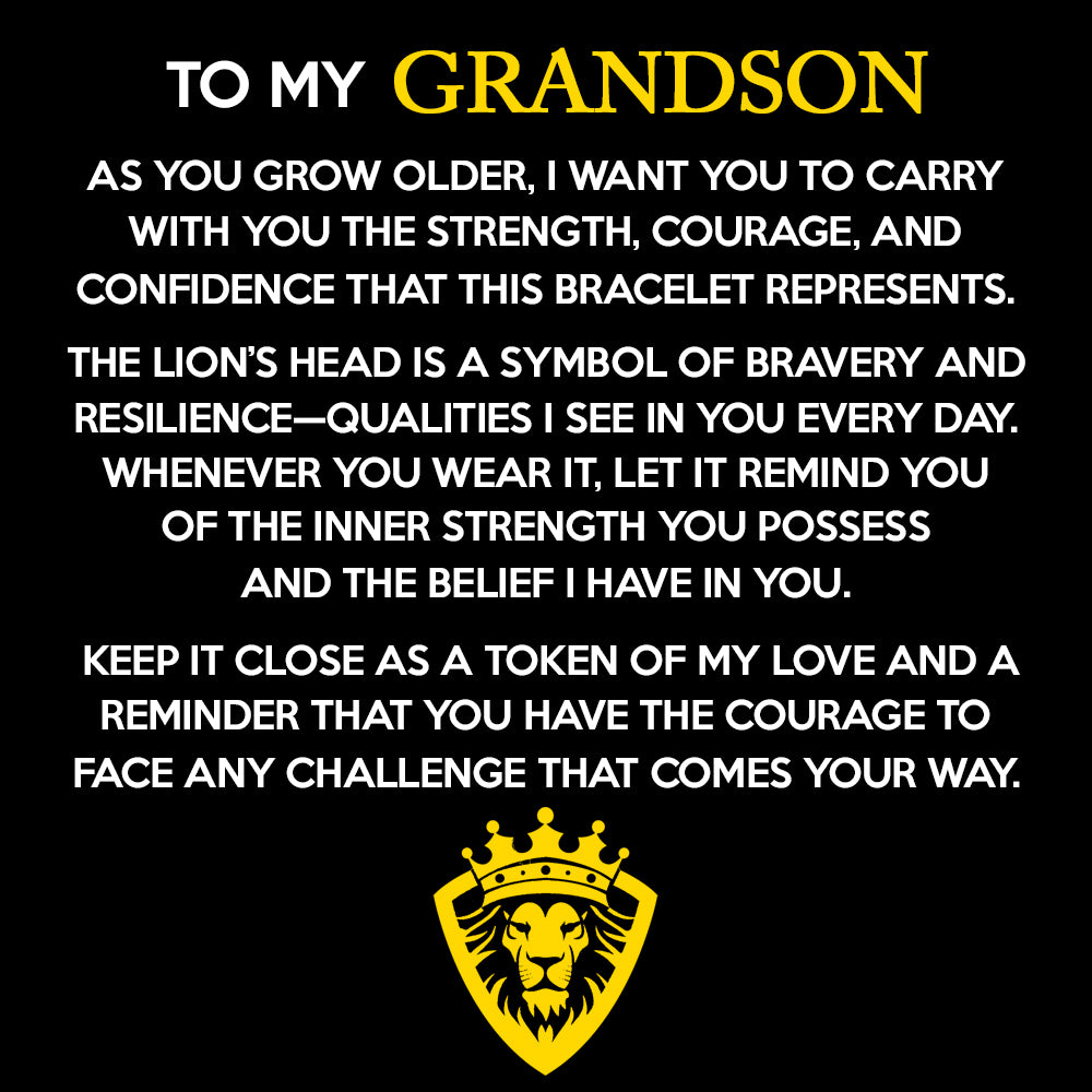 "Lion's Heart" Grandson Bracelet Gift Set