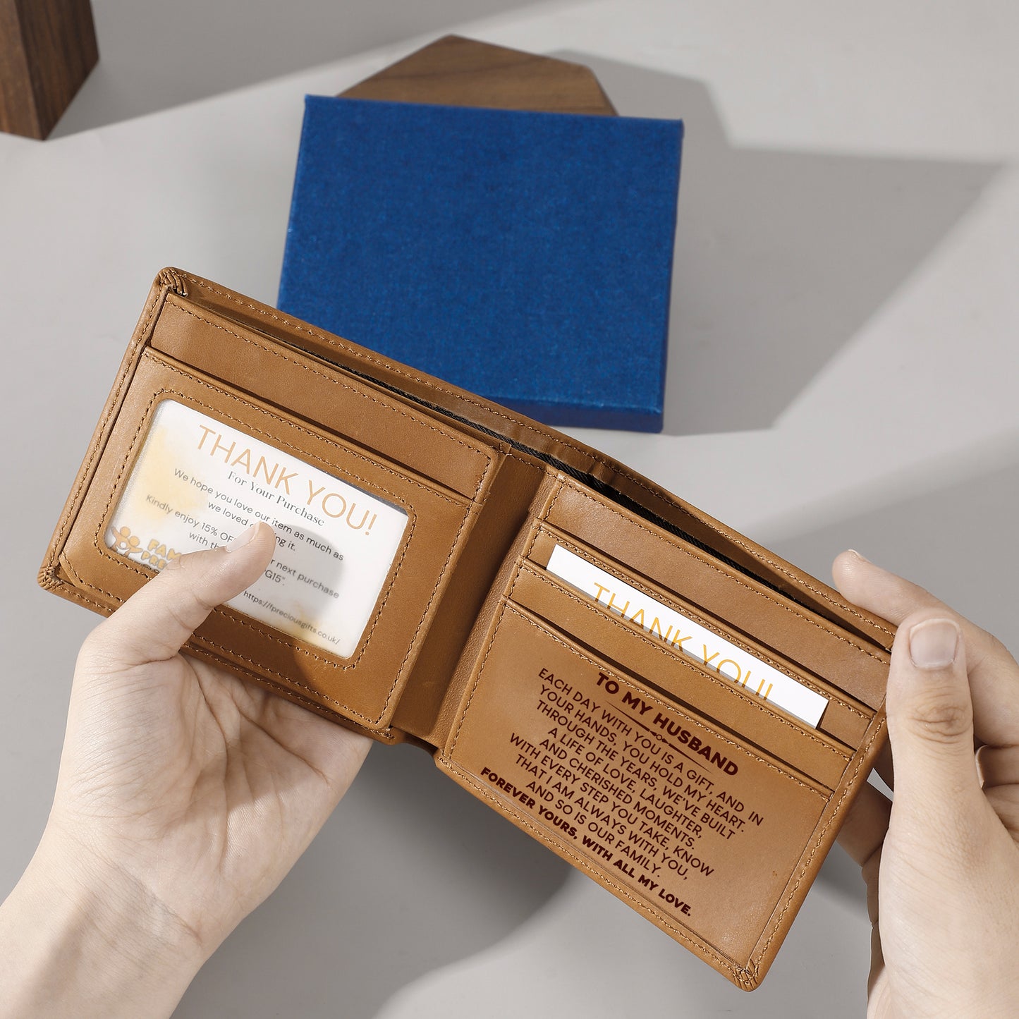 My Husband "Forever Yours" Premium Leather Wallet