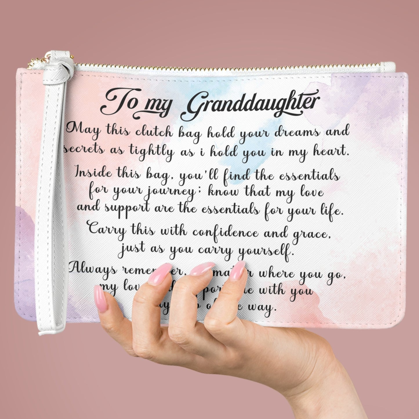 "Every Step of the Way" Granddaughter's Clutch Bag