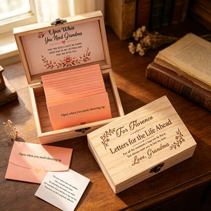 Personalised “Letters for the Life Ahead” Keepsake Box for Grandkids