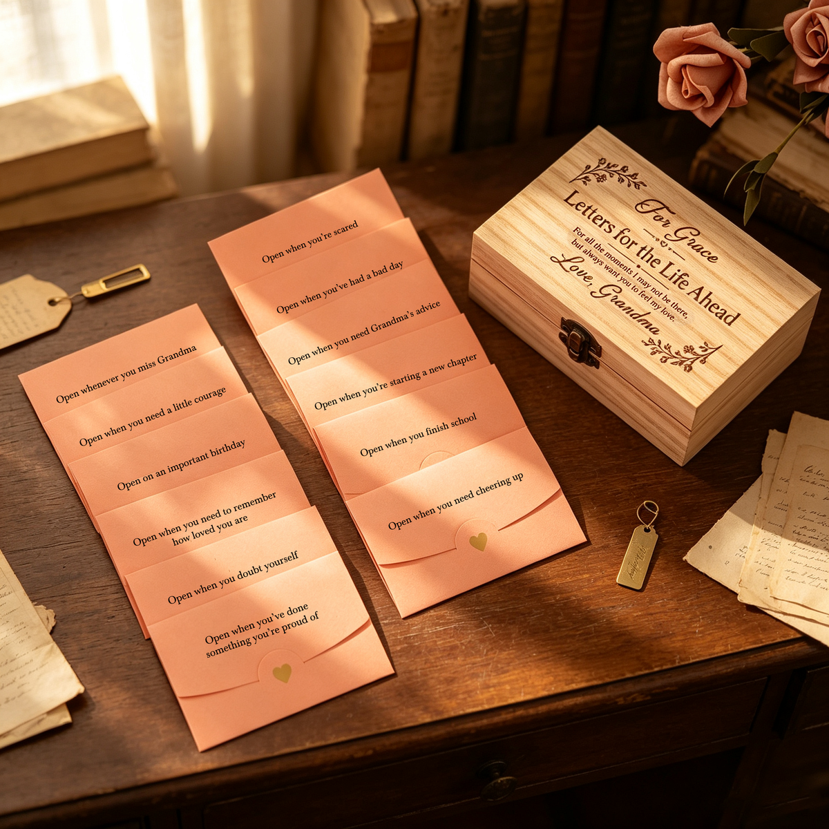 Personalised “Letters for the Life Ahead” Keepsake Box for Grandkids