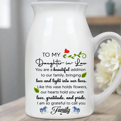 Daughter-in-Law "Family" Ceramic Flower Vase