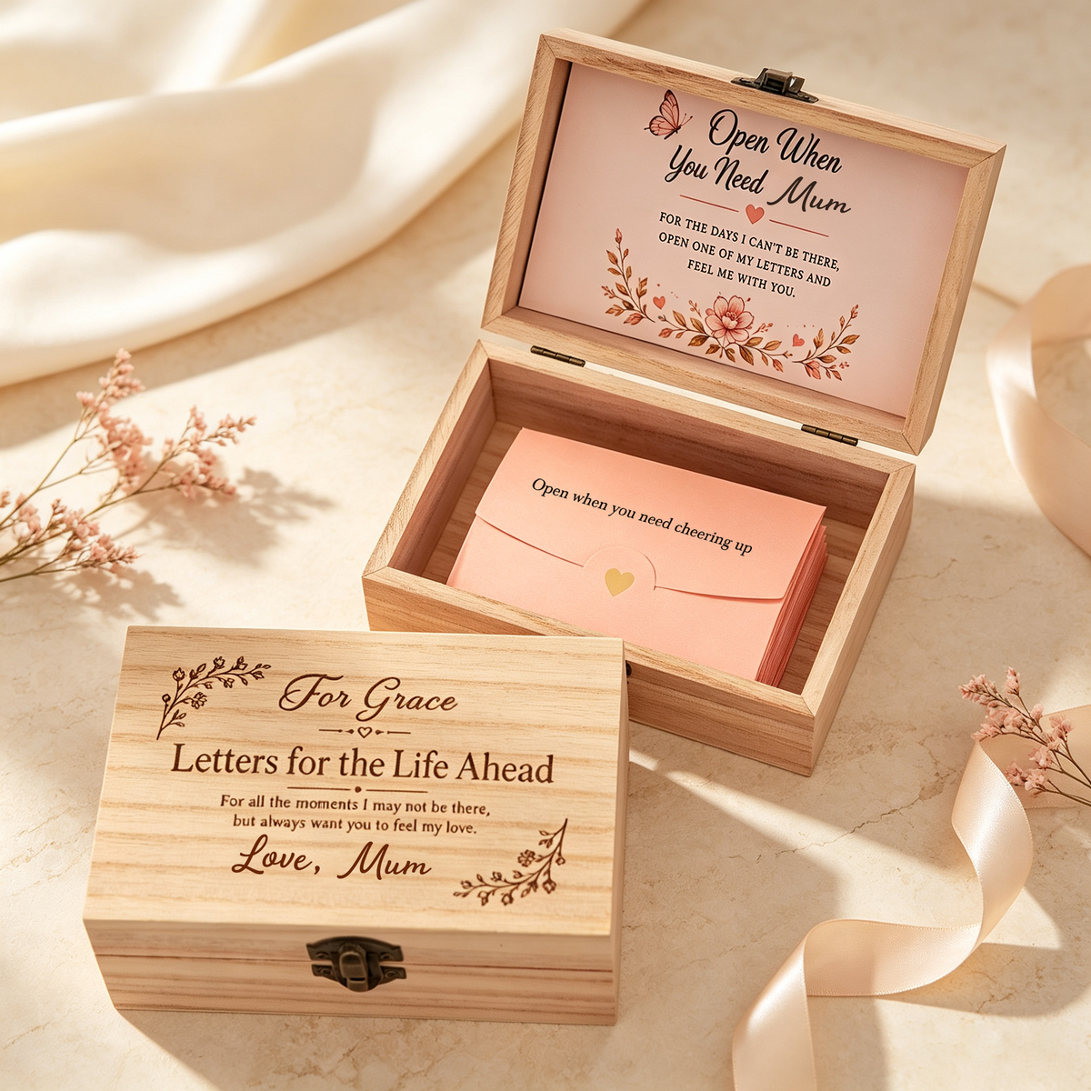 Personalised “Letters for the Life Ahead” Keepsake Box for Daughter