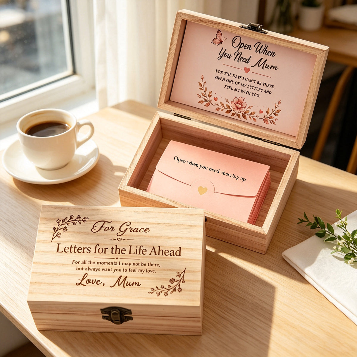 Personalised “Letters for the Life Ahead” Keepsake Box for Daughter