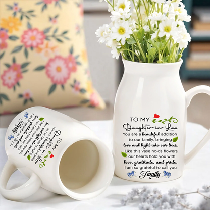 Daughter-in-Law "Family" Ceramic Flower Vase
