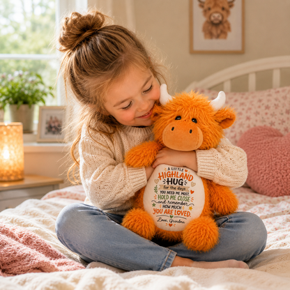 Personalised Highland Cow Plush | A Little Highland Hug Gift From Grandma