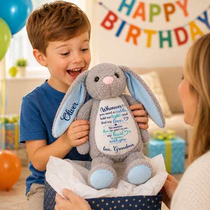 A Hug From Grandma™ Personalised Bunny For Grandkids