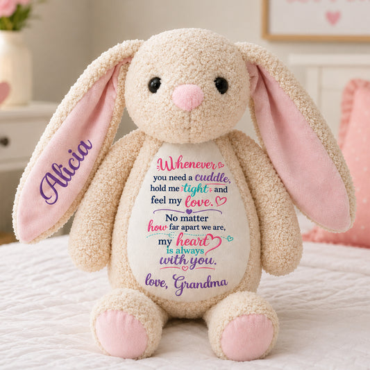 A Hug From Grandma™ Personalised Bunny For Grandkids