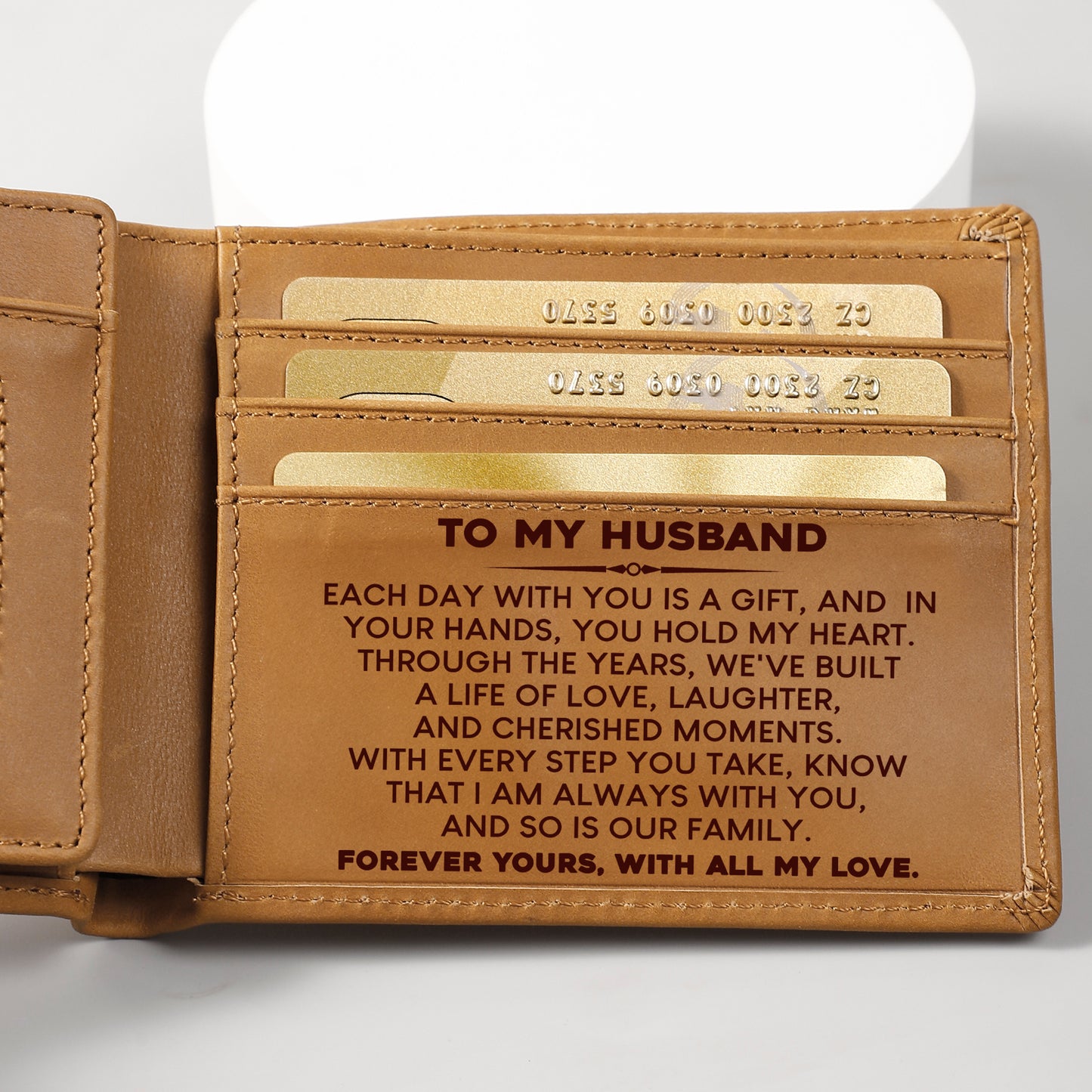 My Husband  "Forever Yours" Premium Leather Wallet