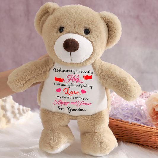 "Hold Me Tight" Personalized Soft Hug Bear