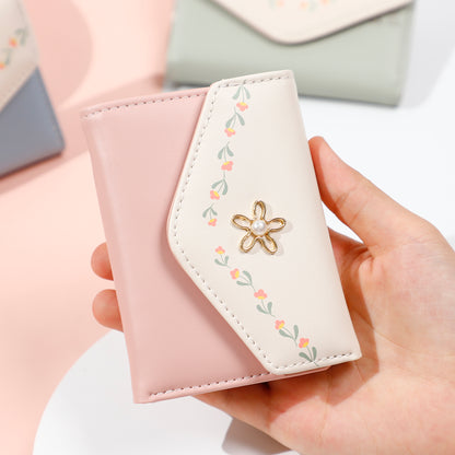 "Boundless Love" - Granddaughter's Floral Tri Fold Wallet