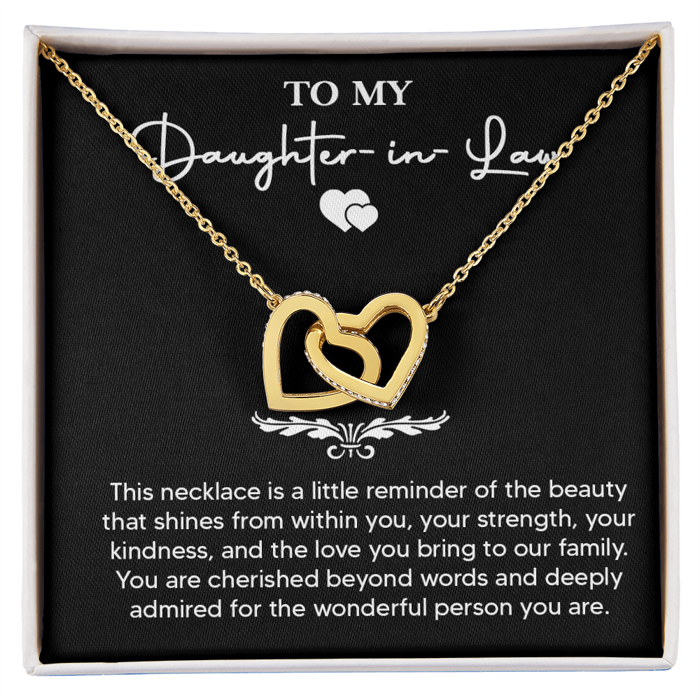 Daughter-in-law "Cherished" Forever Bonded Heart Necklace