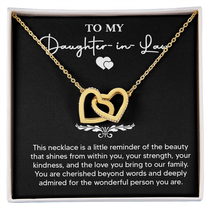 Daughter-in-law "Cherished" Forever Bonded Heart Necklace