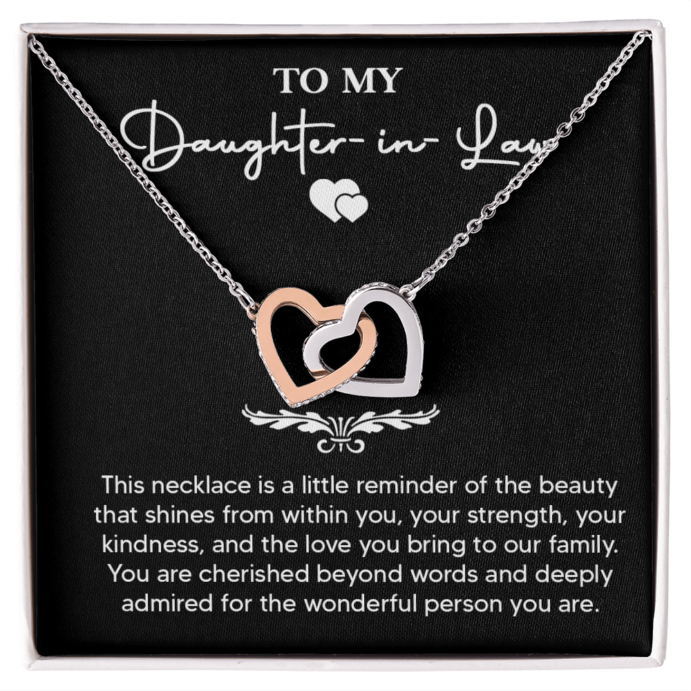 Daughter-in-law "Cherished" Forever Bonded Heart Necklace