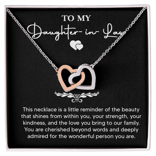 Daughter-in-law "Cherished" Forever Bonded Heart Necklace