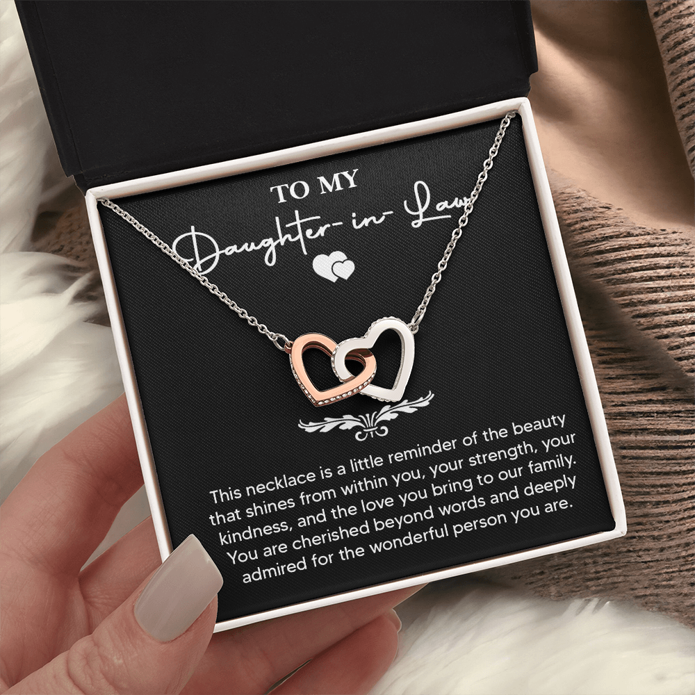 Daughter-in-law "Cherished" Forever Bonded Heart Necklace